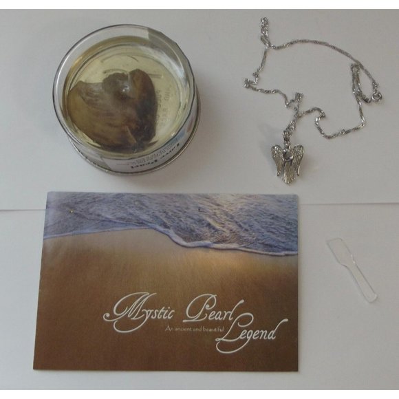 Angelic Pear Necklace Pendant 16" Stainless Steel Chain Heavenly Angels diy - Picture 5 of 16